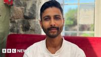 Nepalese man awaits friends update after floods