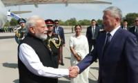 PM Modi emplanes for New Delhi after attending SCO Summit in Kyrgyzstan's Bishkek