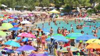 ‘Tourists everywhere’: Ibiza locals protest