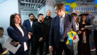 Zelensky visits school in Kyiv region, urges partners to respond more actively to Russian attacks
