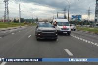 In Minsk, a car driver hit a road worker during work