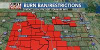 Burn bans, fire weather index increase in North Dakota