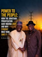 Power To The People: How The Jonathan Privatisation Gave Nigeria Light, And Why Synergy Must Not Save It