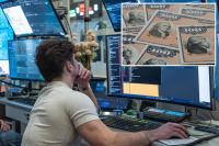 Dow falls 450 points while rising oil prices send Treasury yields racing toward 5%, Iran fears renewed