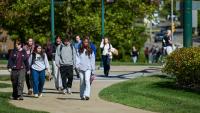 Landmarks on Michigan State University campus in East Lansing      