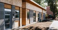 3D printed concrete and cork shape 36 student homes in denmark