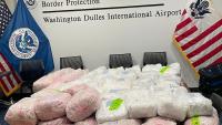 Virginia troopers arrest 2 men after 764 pounds of khat seized at Dulles Airport STERLING, Va. (WBFF) &mdash; Authorities arrested two men at Washington Dulles International Airport after officers found 764 pounds of khat stuffed into their bags.U