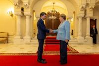 Romanian president receives Germany’s former chancellor Angela Merkel
