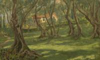 A Churchill painting that mysteriously fell into the hands of a Nazi collaborator is on show in London