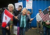 Vermont grandmother demonstrates solidarity with Canadian neighbours