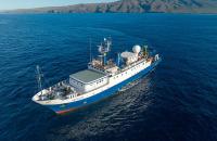 Research vessel Nautilus is mapping the bottom of the Mariana Trench with new multibeam sonar 