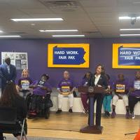 Pennsylvania Labor Secretary Nancy Walker announced the plan at SEIU Local 1201 in Philadelphia on Wednesday