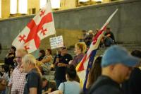 The topics of Kulanin's deportation and Buava's death were at the center of attention for the protesters in Tbilisi.