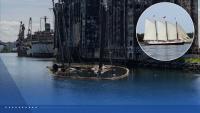 Historic Maine schooner remains at bottom of NYC canal, months after it sank