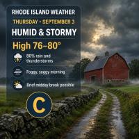 Rhode Island Weather for September 3, 2026