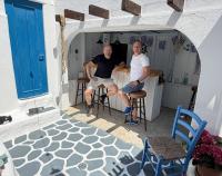 Swiss Content Creator Converts Back Garden into Greek Island Escape