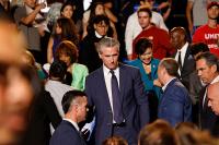 California Gov. Gavin Newsom visits Montgomery; public events limited