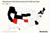 Map Shows Tech Restrictions for Kids by State as California Nears Change