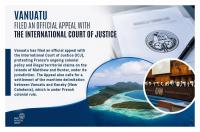 Vanuatu complains about France to the ICJ