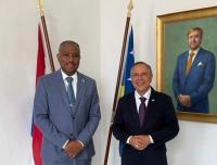 Minister Arthur Dowers visits the Governor of Curaçao