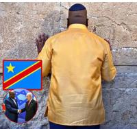 DRC President Tshisekedi photographed at the Western Wall after talks with Netanyahu