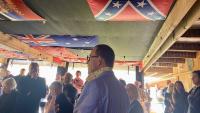 Paul Henry visits pub that burned Jacinda Ardern’s book