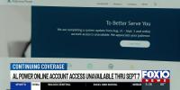 Alabama Power online account access unavailable through Sept. 7