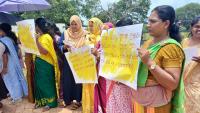 Thousands of development officers protest across Sri Lanka