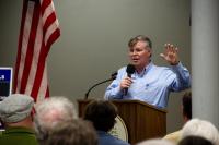 Brad Meyer discusses healthcare, economy at Monroe County town hall Thursday