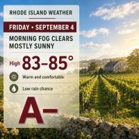 Rhode Island Weather for September 4, 2026