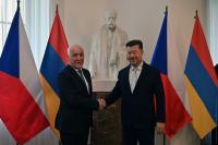 Vahagn Khachaturyan and Tomio Okamura discussed possibilities of expanding bilateral cooperation agenda between Armenia and Czech Republic
