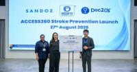 (From left: Dr. Jessica Kaur Moti A/P Amarjet Singh (Telehealth Doctor Team Lead of Alpro Pharmacy); Ms. Christine Chong (Country Head of Sandoz Malaysia, Singapore and Brunei); Mr. Heng Meng Ze (Head of Digital Transformation & Innovation of Doc2Us)