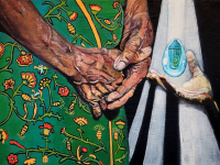 Luis E. Garcia’s paintings weave a vital connection to his Pipil roots