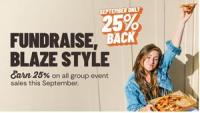 Blaze Pizza Boosts September Fundraising Giveback to 25% for Local Schools and Community Groups