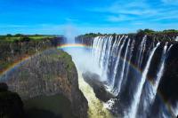 The only place on Earth where 4 countries meet, this African region has national parks and an iconic waterfall