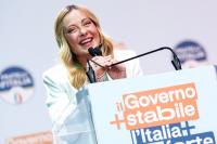 Meloni celebrates her Italian government’s longevity during party rally in Bari