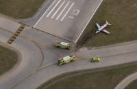 Small plane exits runway at San Antonio International Airport