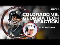 REACTION to Colorado’s win over Georgia Tech 🍿 + Will pros play for LSU? | College Football Live