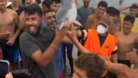 Ceuta's illegal migrants raise dolphin calf like a trophy in after it was 'hit with a stick' in Spanish enclave