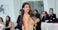 Kendall Jenner Shows Off Her Italian Girl Style in a Gold Gown in Venice