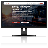 New Troman Industries website puts transit bus fire safety and Trident front and center