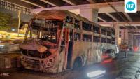 Tourist bus catches fire below Aarey Metro station, traffic hit during peak hour