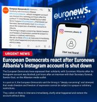 European Democrats React to Euronews Albania Suspension: Meta Must Restore the Account Immediately