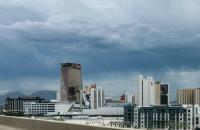 It might be a wet Labor Day weekend in Las Vegas. Maybe