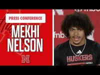 Nebraska Football RB Mekhi Nelson meets with the media following 49-21 win over Ohio