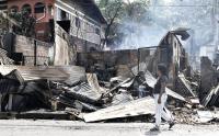 Fireworks blamed as blaze guts electronics shop, destroys two homes