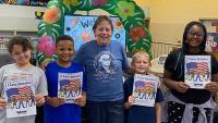 Auxiliary donates patriotic books