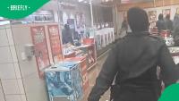 Video: Flooding turns South African shop into pool