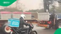 Checkers Sixty60 driver stuns internet by riding in flip-flops through highway chaos