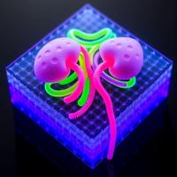 3D-printed chip vascularizes kidney organoids derived from human stem cells